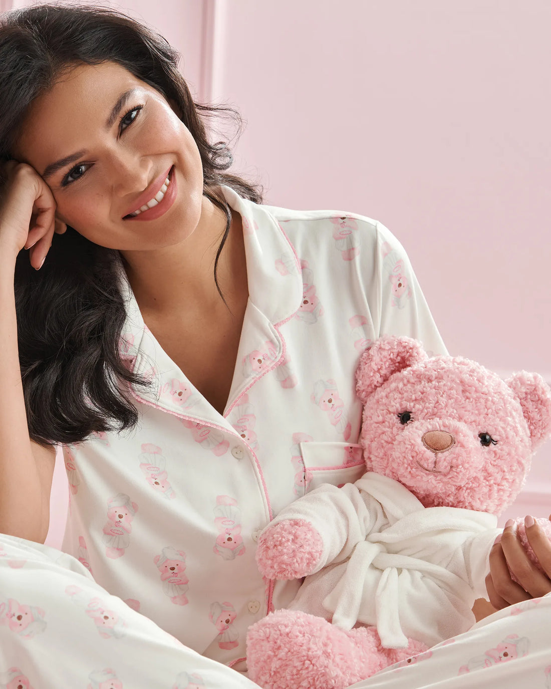 La Vie en Rose Tickled Pink Women Teddy Bear SKU: 40700447_60229 Image 01
