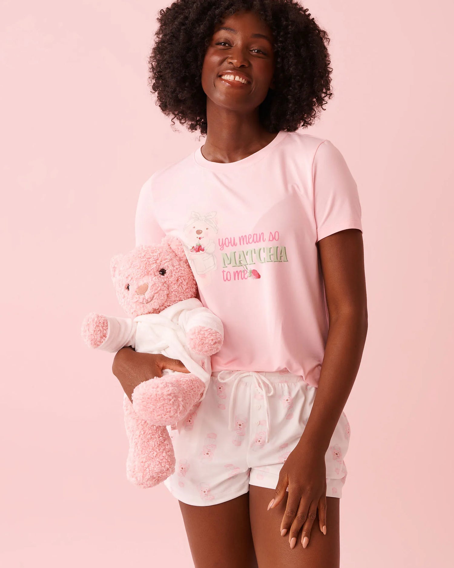 La Vie en Rose Tickled Pink Women Teddy Bear SKU: 40700447_60229 Image 04
