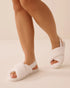 La Vie en Rose Snow White Women Faux Fur Slide Slippers SKU: 40700461_10011 Image 01