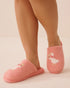 La Vie en Rose Pink Icing Women Goose Pattern Curly Fur Slippers SKU: 40700462_60017 Image 01