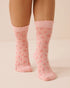 La Vie en Rose Peachskin Ditsy Women Floral Pointelle Socks SKU: 40700465_P60471 Image 01
