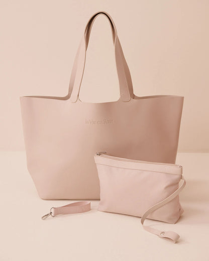 La Vie en Rose Pumice Stone Women Faux Leather Tote Bag SKU: 40700467_00041 Image 01