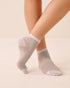 La Vie en Rose Mushroom Stripe Women Ribbed Socks SKU: 40700469_P20091 Image 01