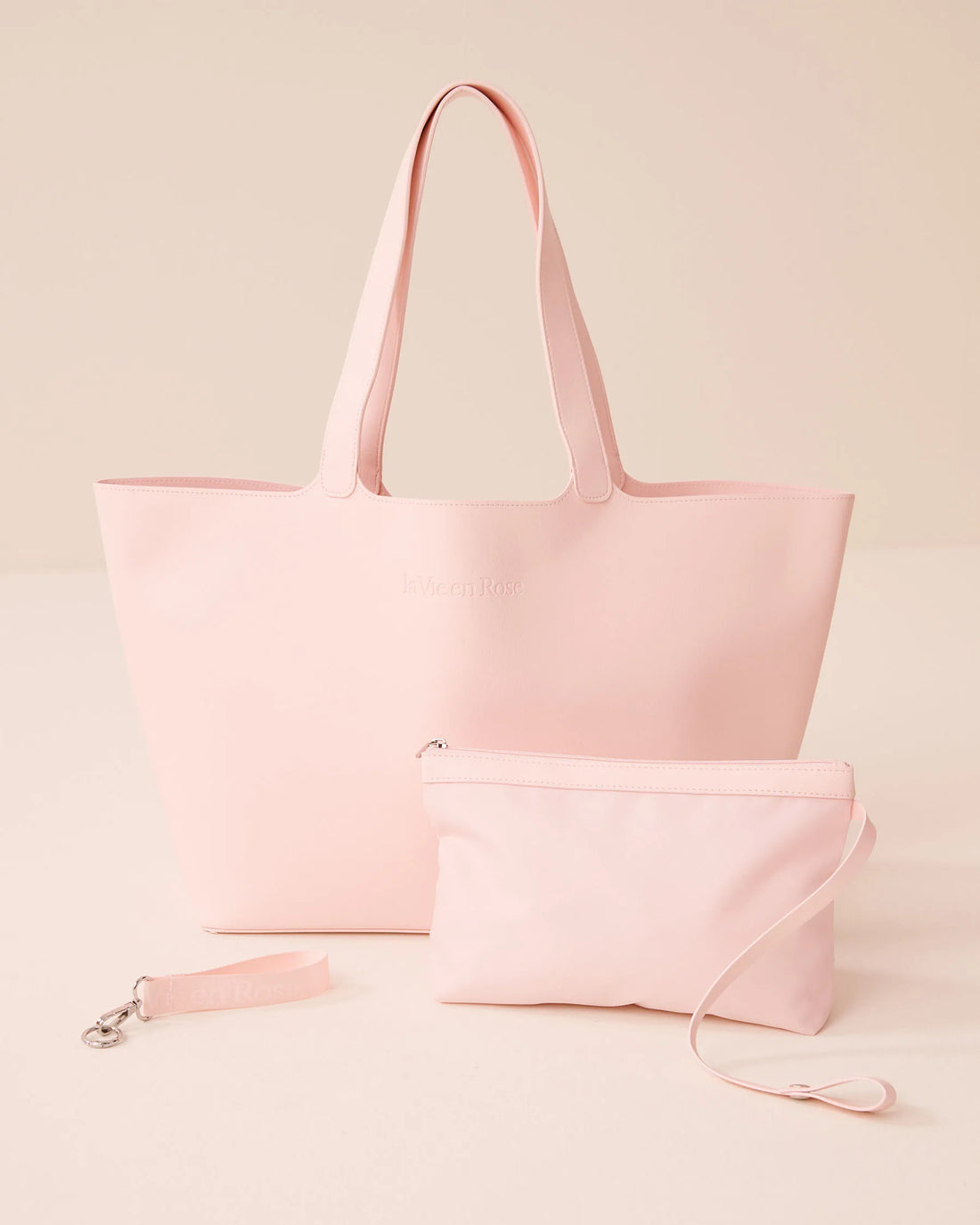 La Vie en Rose Blushing Bride Women Faux Leather Tote Bag SKU: 40700478_60000 Image 01