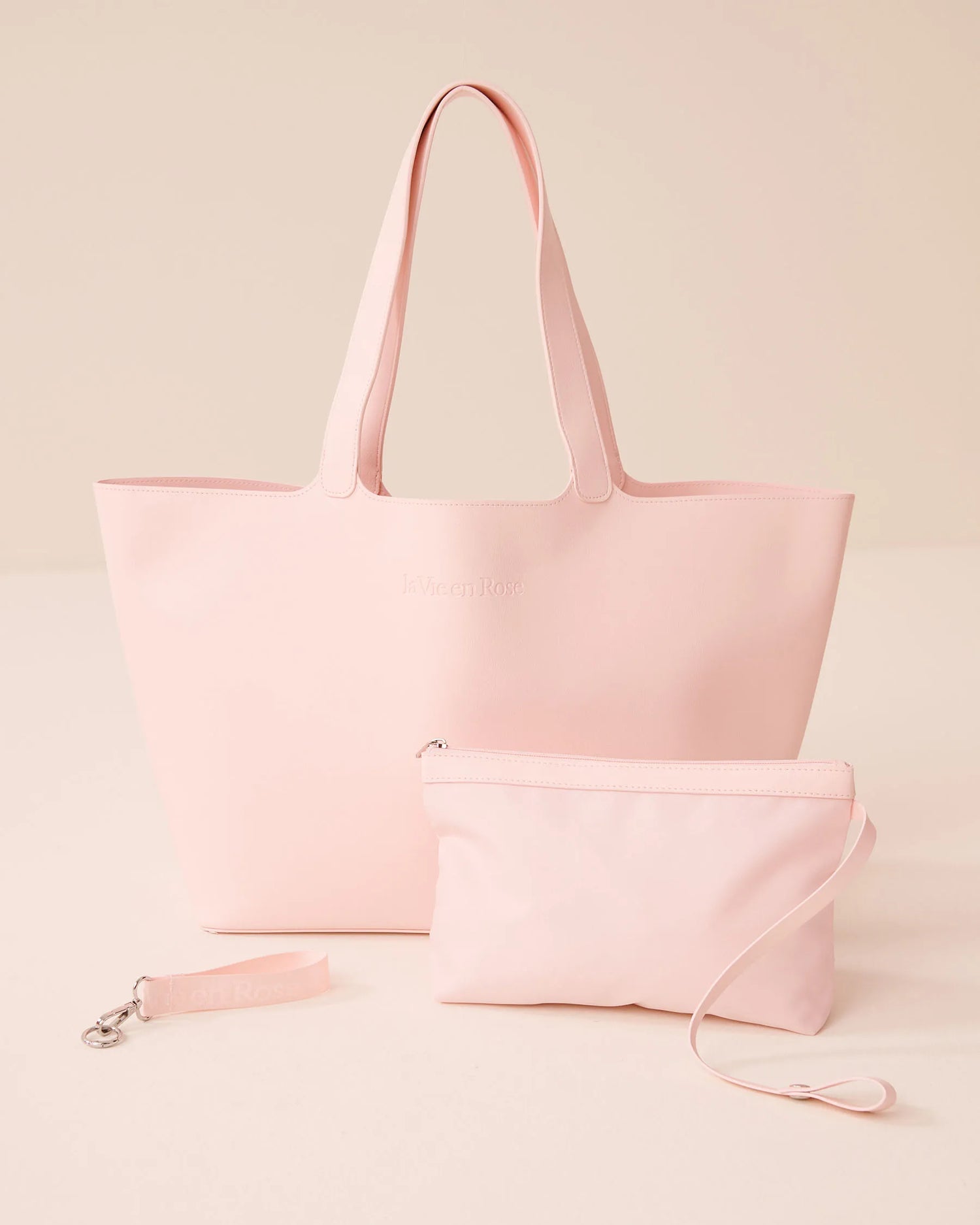 La Vie en Rose Blushing Bride Women Faux Leather Tote Bag SKU: 40700478_60000 Image 01