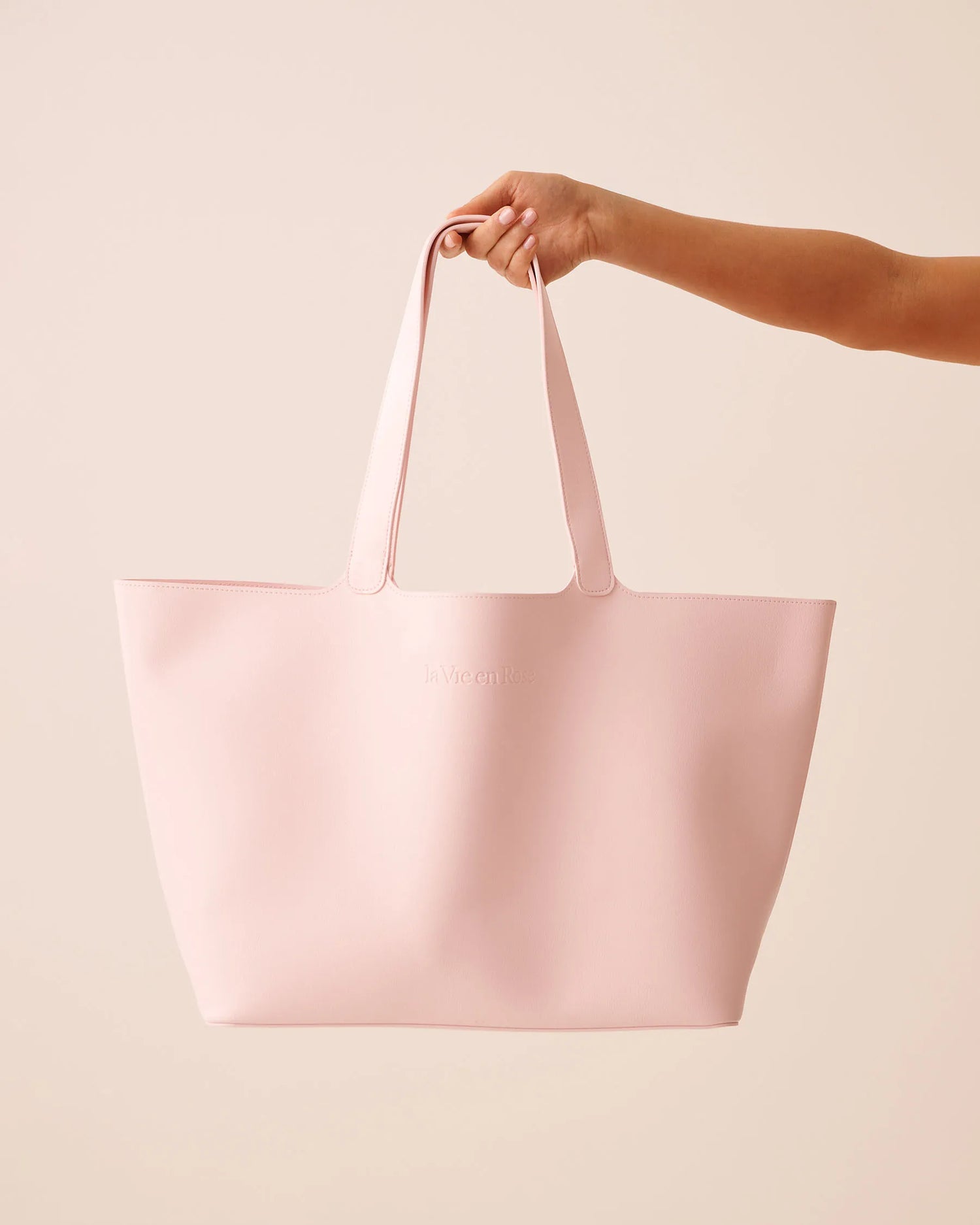 La Vie en Rose Blushing Bride Women Faux Leather Tote Bag SKU: 40700478_60000 Image 03