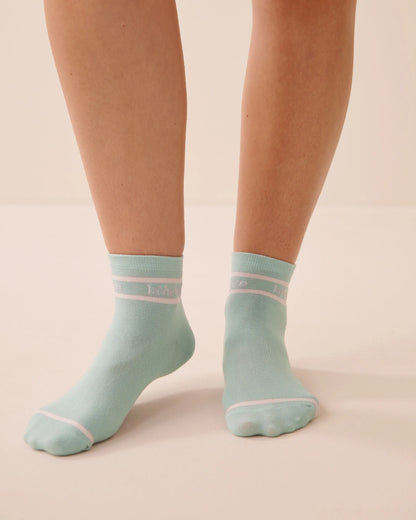 La Vie en Rose Sterling Blue Women Ribbed Socks SKU: 40700483_40153 Image 02