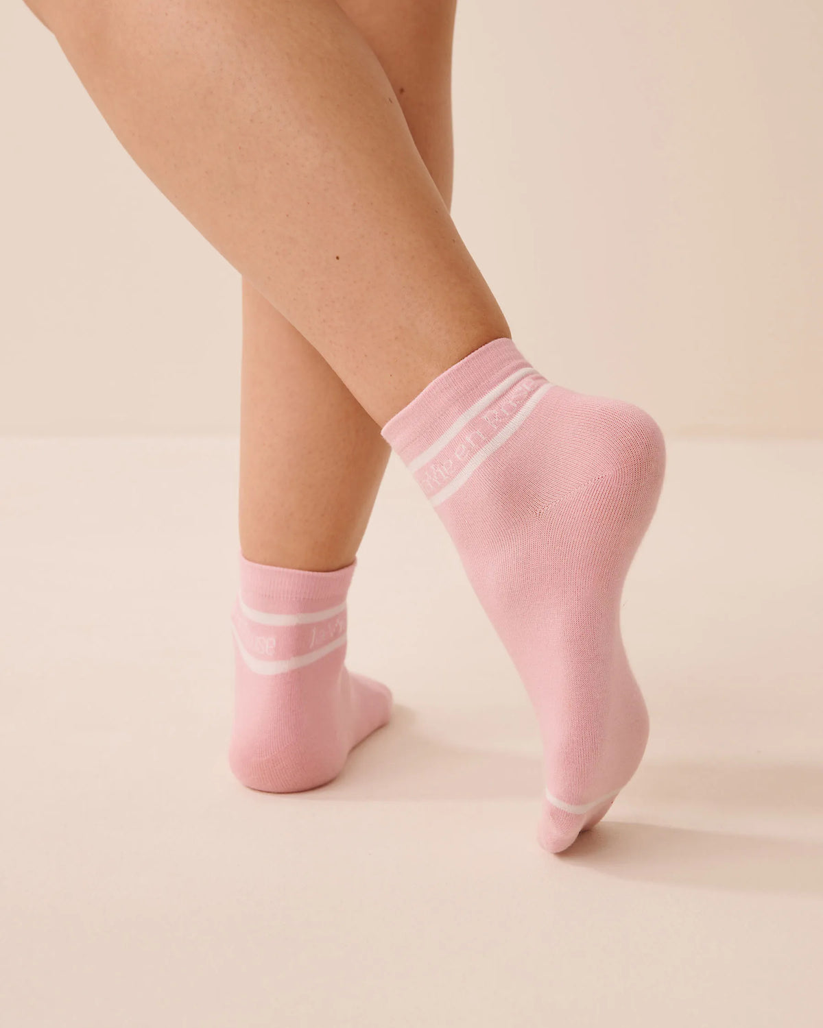 La Vie en Rose Pink Nectar Women Ribbed Socks SKU: 40700483_60036 Image 03