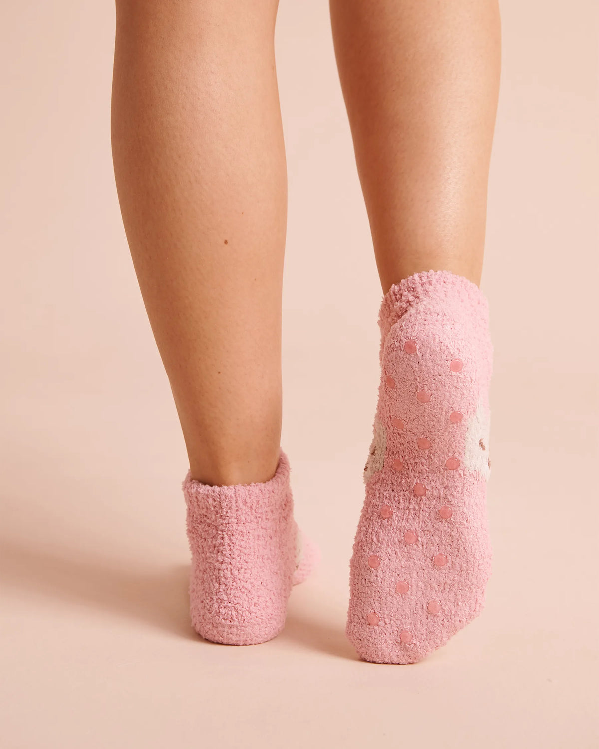 La Vie en Rose Pink Nectar Cat Women Plush Cat Socks SKU: 40700484_P60511 Image 02