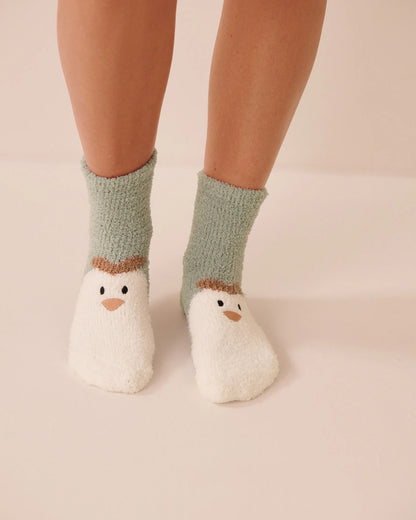 La Vie en Rose Belgian Block Women Plush Chicken Socks SKU: 40700502_30173 Image 01