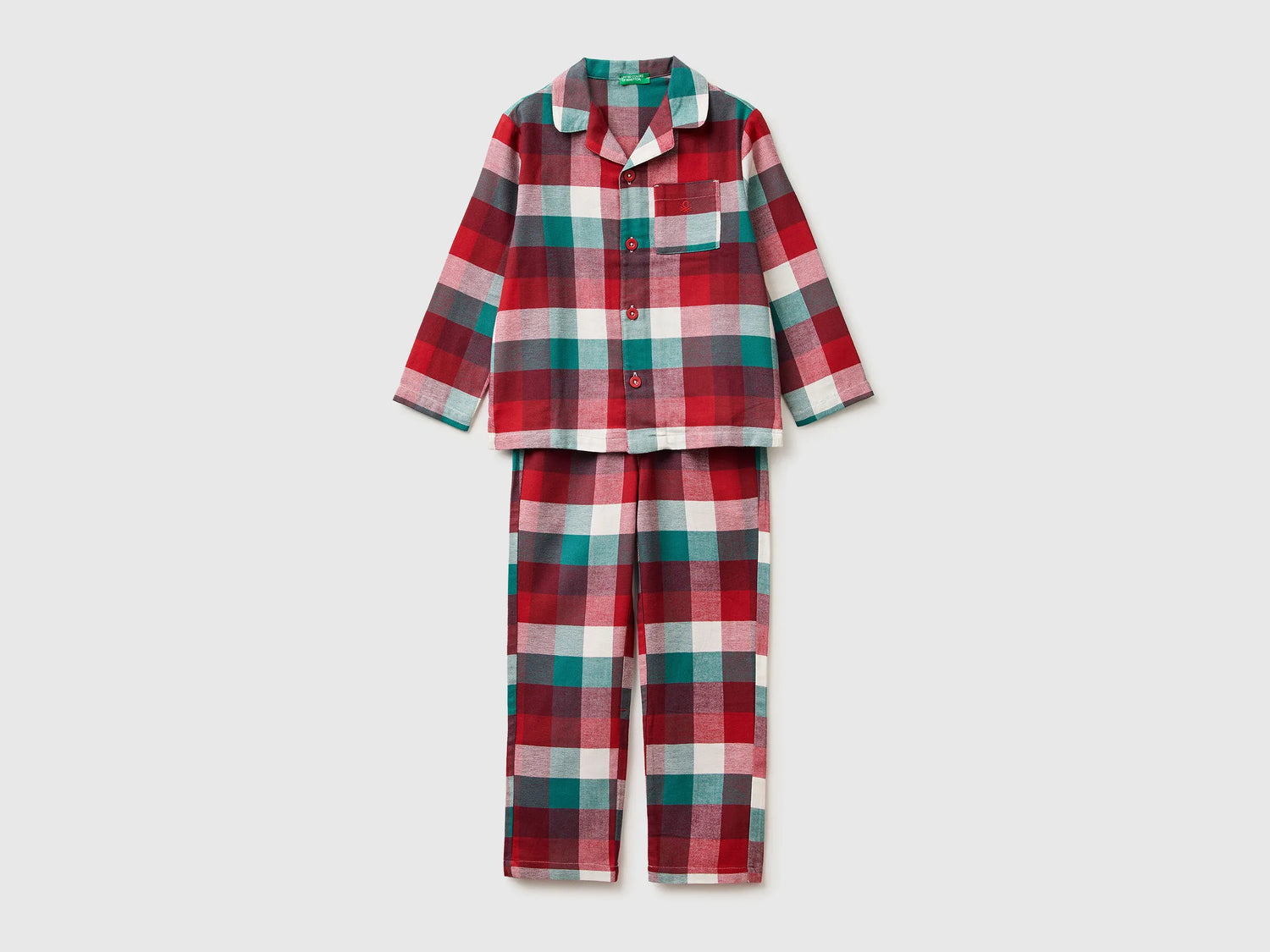 Benetton_Red_Flannel Tartan Pyjamas_40EP0P009_906_01