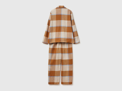 Benetton_Camel_Flannel Tartan Pyjamas_40EP3P00W_903_02