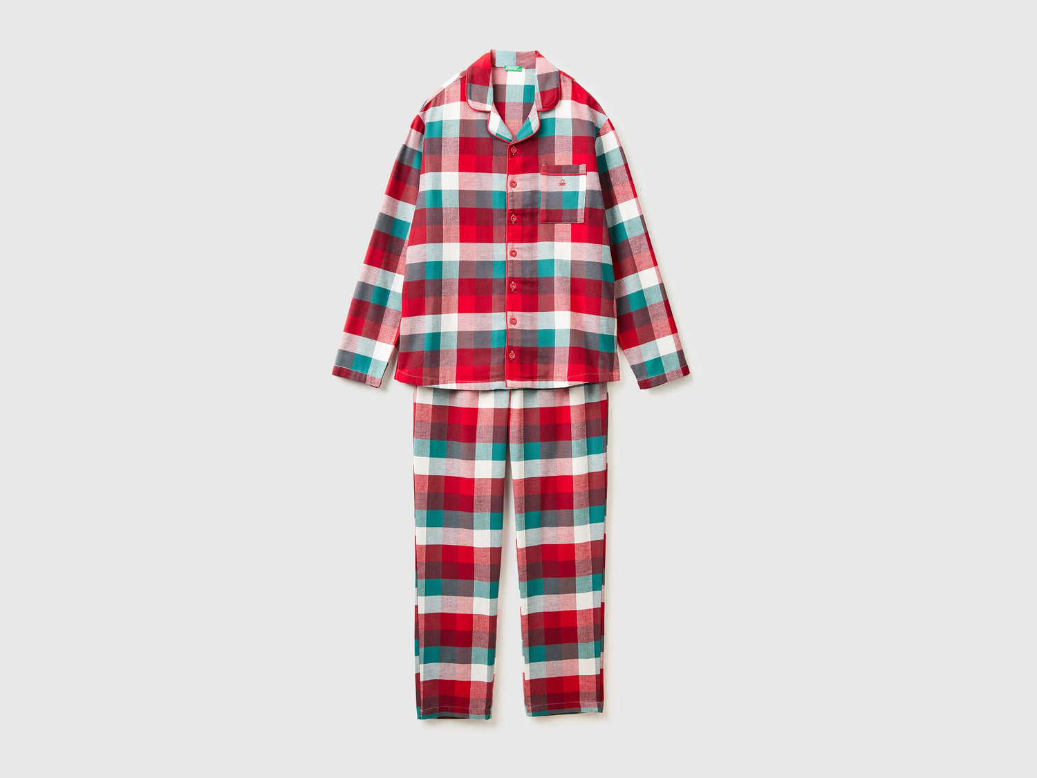 Benetton_Multi-color_Check Christmas Pyjamas in Flannel_40EP4P00C_906_01