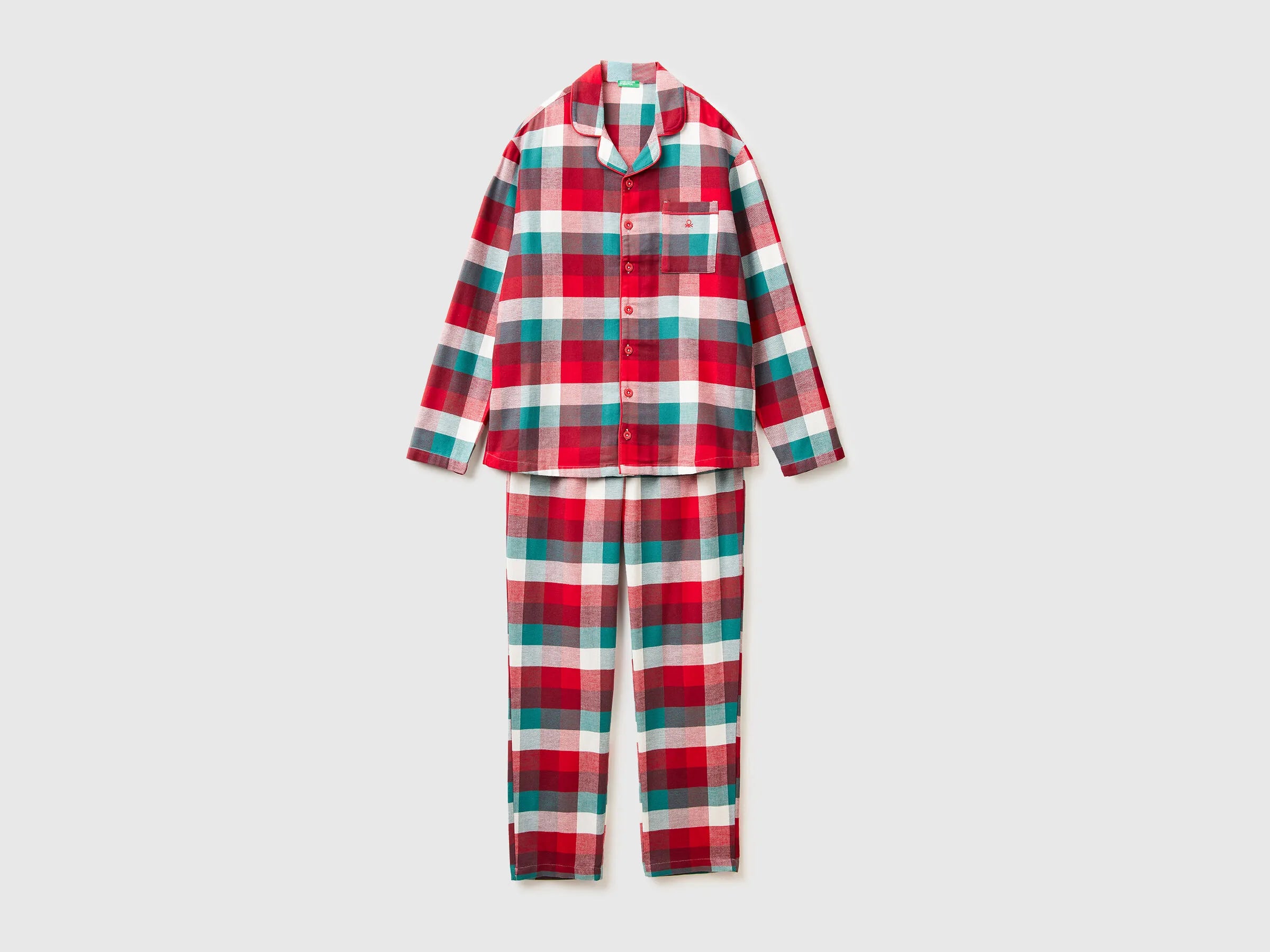Benetton_Multi-color_Check Christmas Pyjamas in Flannel_40EP4P00C_906_01
