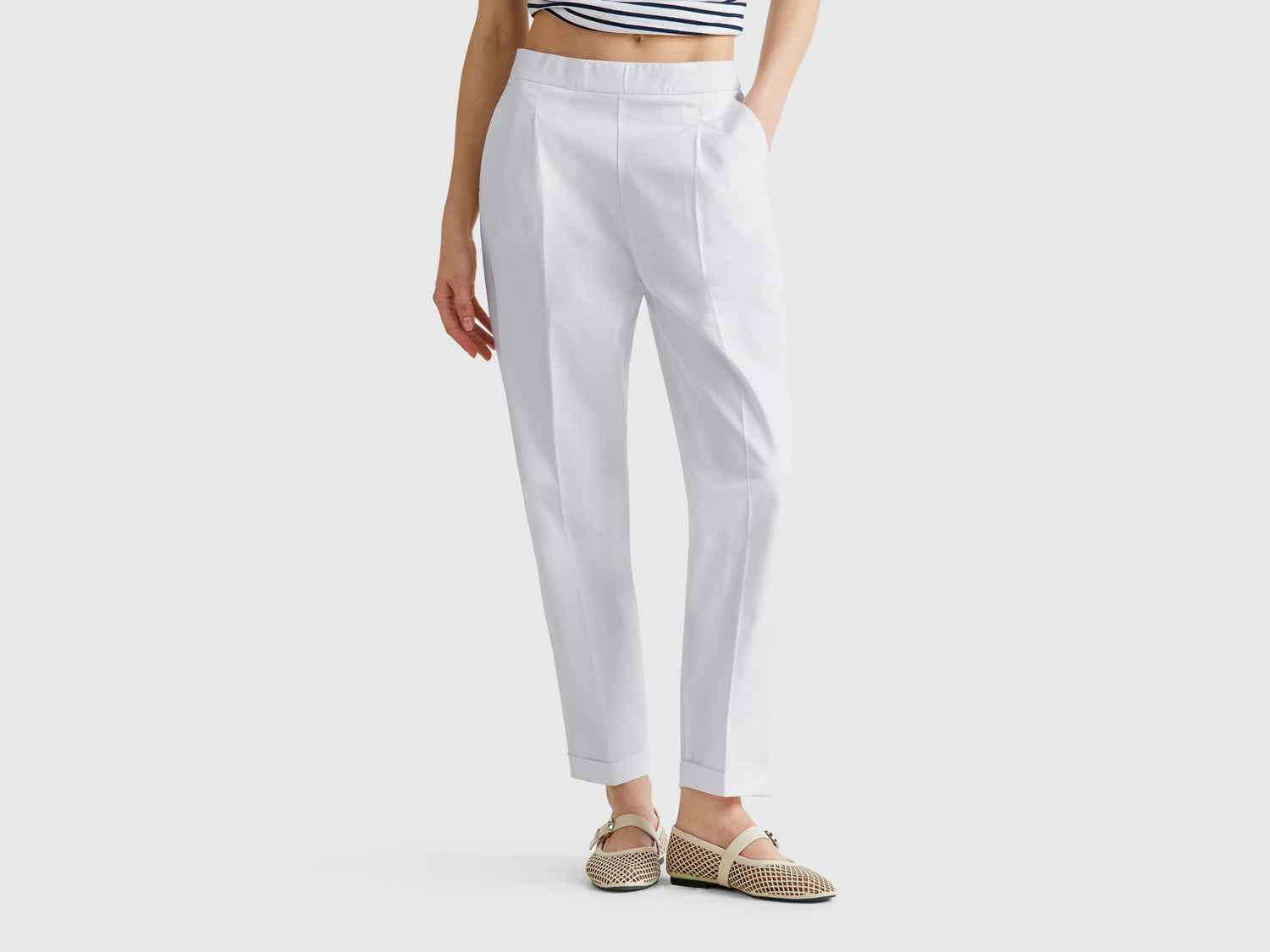 Benetton_Stretch Cotton Trousers_40FADF092_101_02