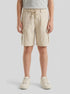 Benetton Beige Boys Linen Blend Cargo Bermuda Shorts SKU: 40G8C904J_902 Image 00