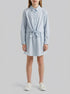 Benetton Light Blue Girls Striped Shirt Dress SKU: 40N7CV03Q_903 Image 00