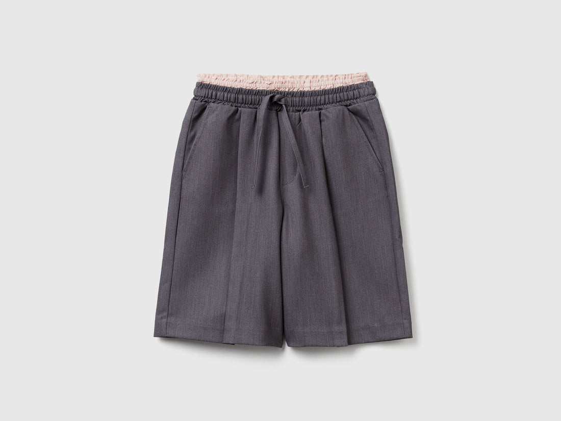 Benetton_Dark Gray_Wide Bermudas in Viscose Blend_40ZBC904B_507_01