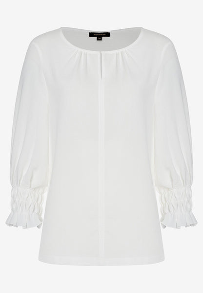 Feminine Blouse Shirt With 3/4 Sleeve_41032600_0041_01