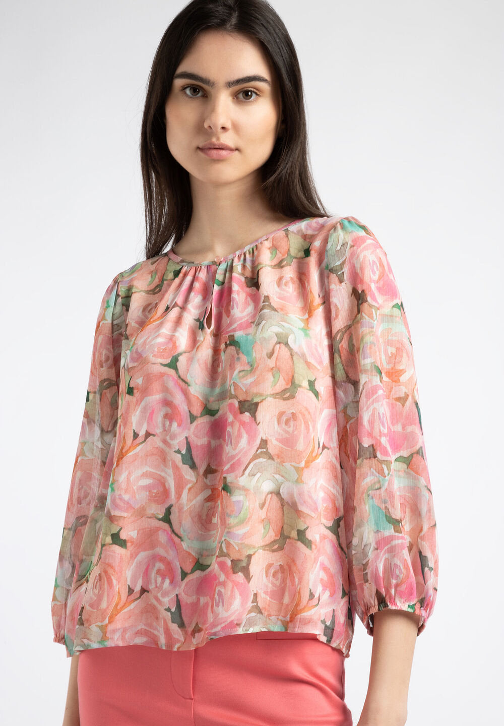 Chiffon Blouse With Rose Print_41042050_4835_01