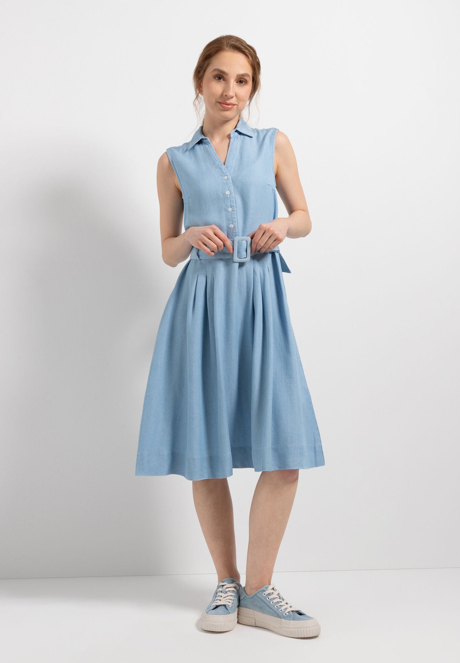 Denim Blue Lyocell Dress_41053016_0961_01