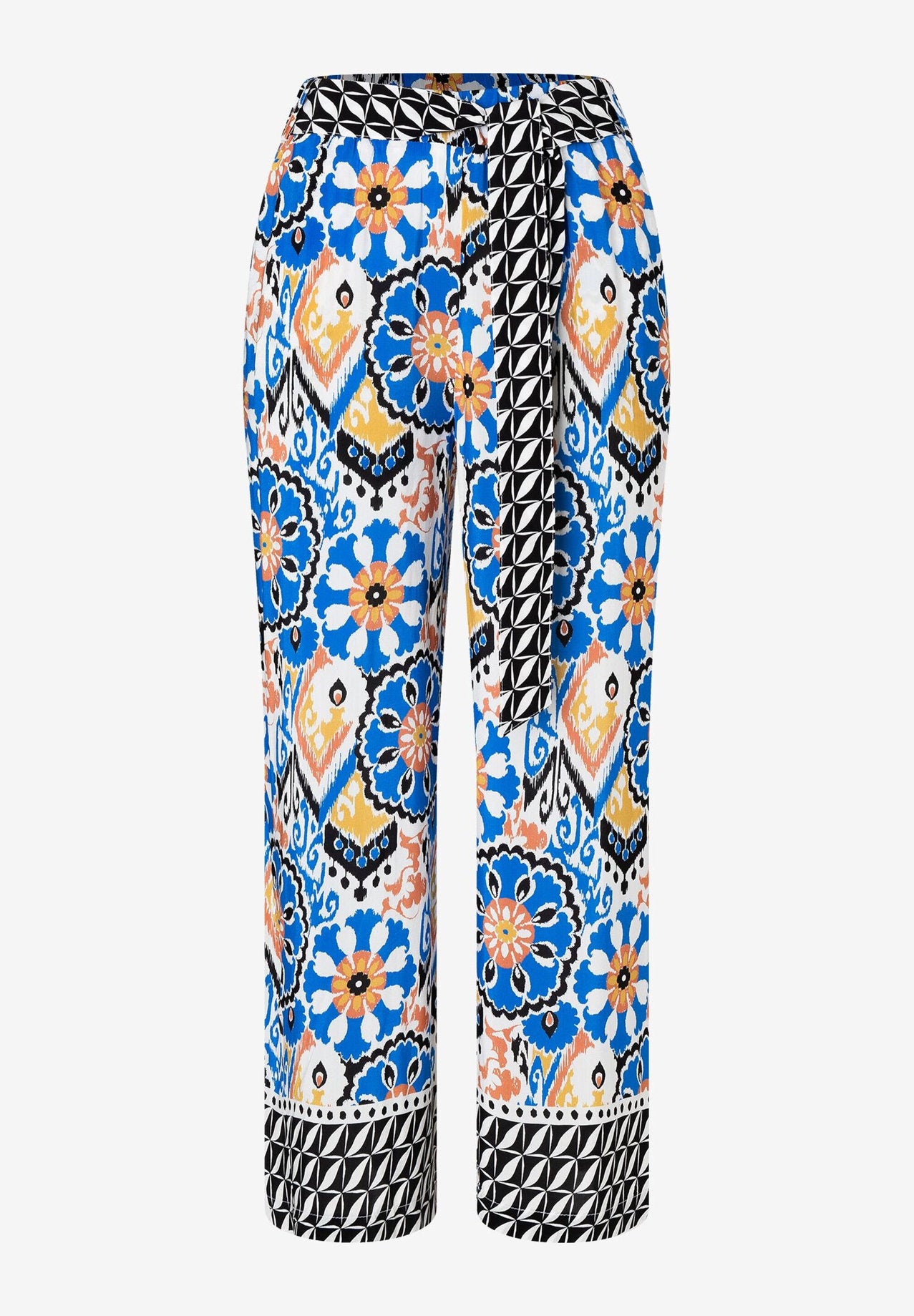 Ornament Print Flowing Pull-On Trousers_41064050_5331_04