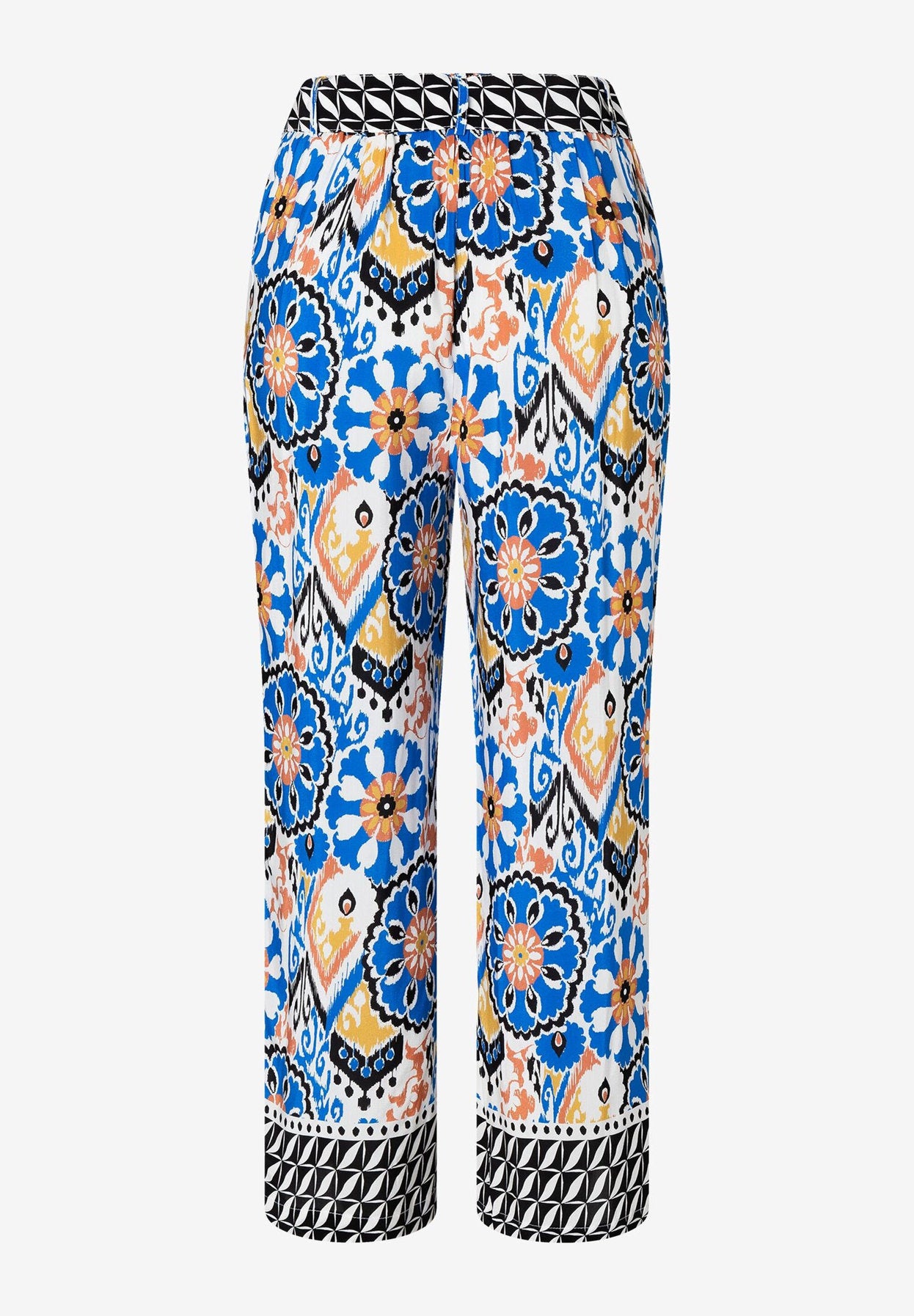 Ornament Print Flowing Pull-On Trousers_41064050_5331_05