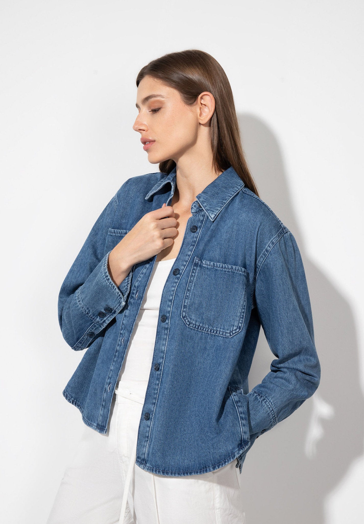 Jacket Style Denim Shirt_41072250_0962_04