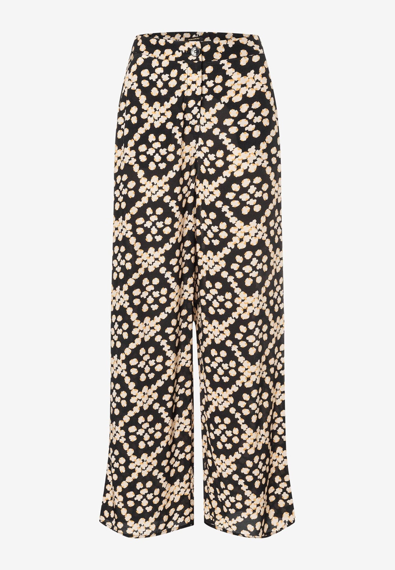 Dot Pattern Print Palazzo Trousers_41074003_3790_03