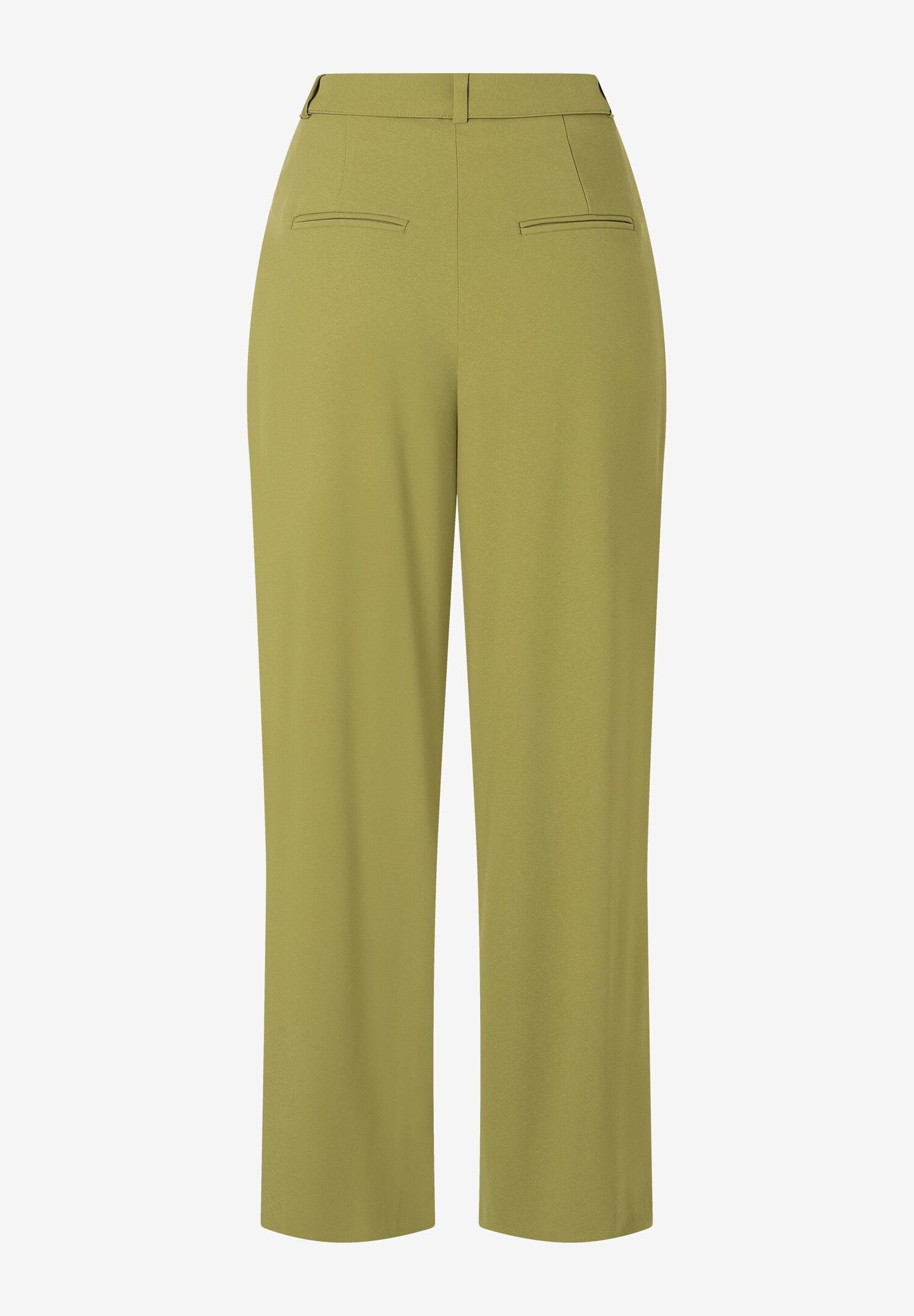 Soft Moss Green Pants With Binding Belt_04