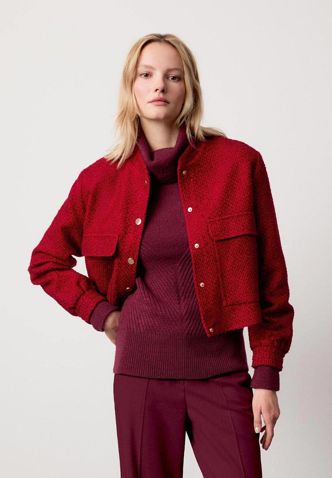 Red BouclŽ Blouson_41096004_0533_01