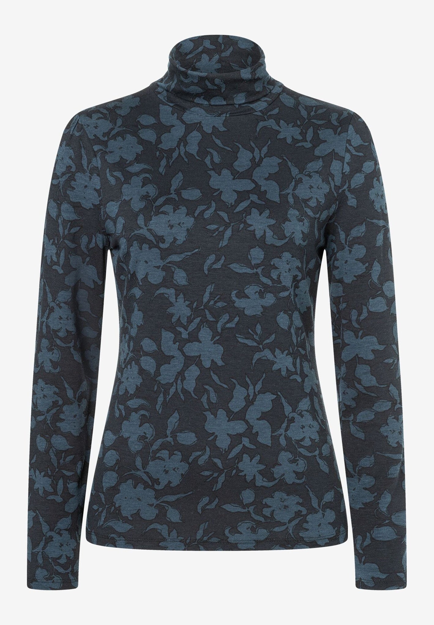 Floral Print Turtleneck Shirt_41100053_2790_03