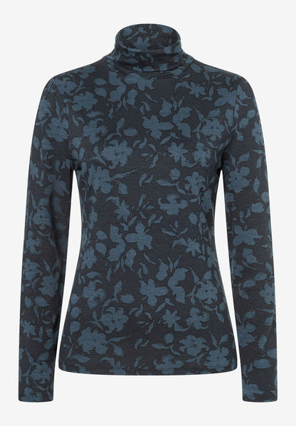 Floral Print Turtleneck Shirt_41100053_2790_03