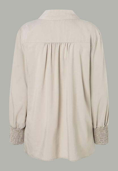 Beige Wide Blouse with Sloop_41102093_0223_02