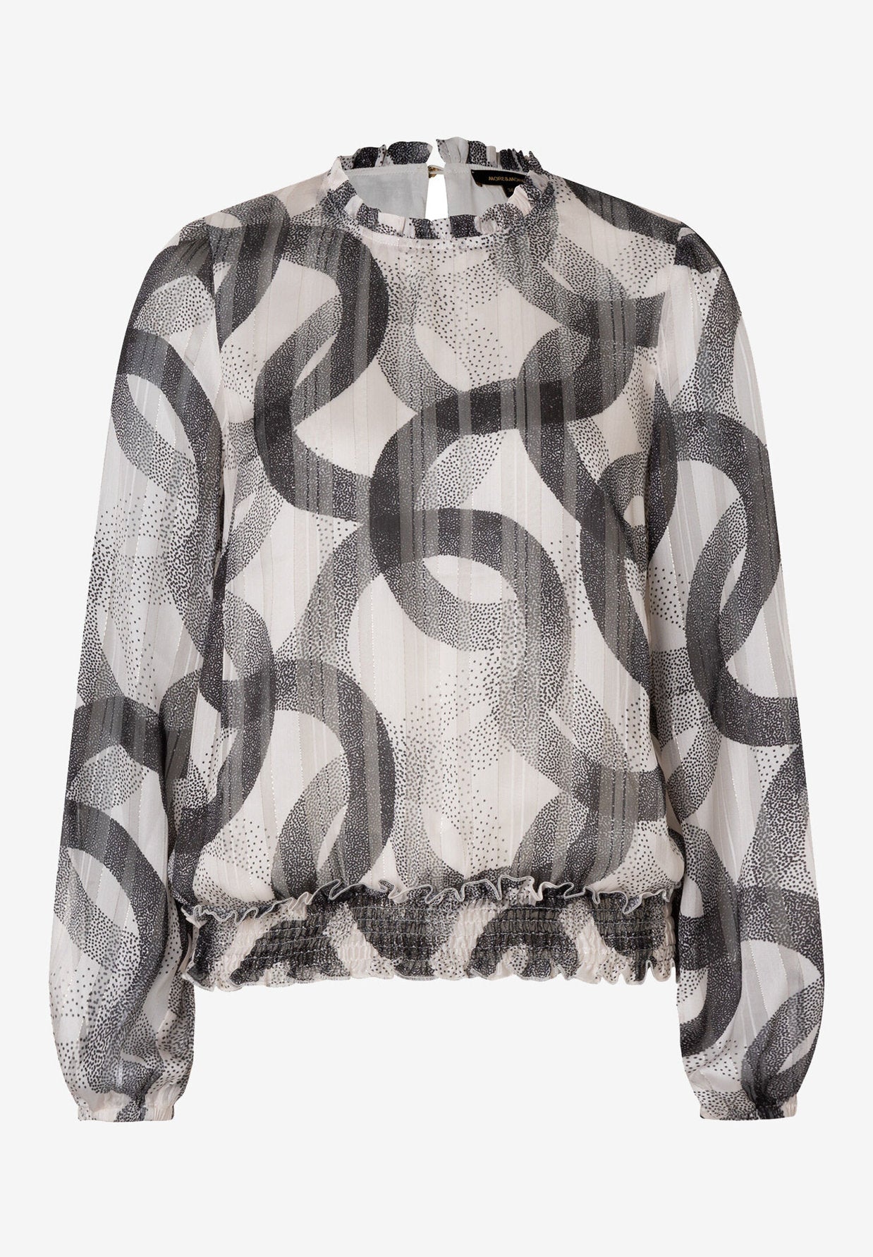 More &amp;  More_Printed Blouse with Shiny Stripes_41652083_2031_03