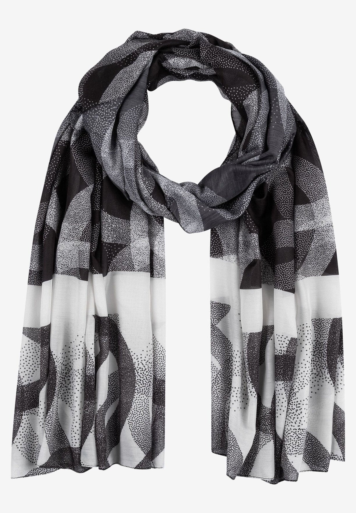 More &amp;  More_Black Print Scarf_41659080_2790_01