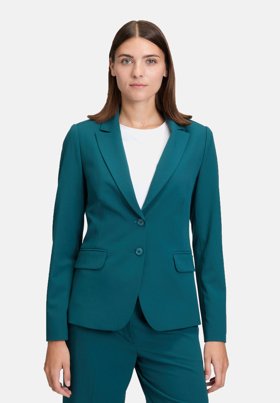 Betty Barclay_Deep Teal_Classic Blazer with Pockets_4178-3747_5048_01