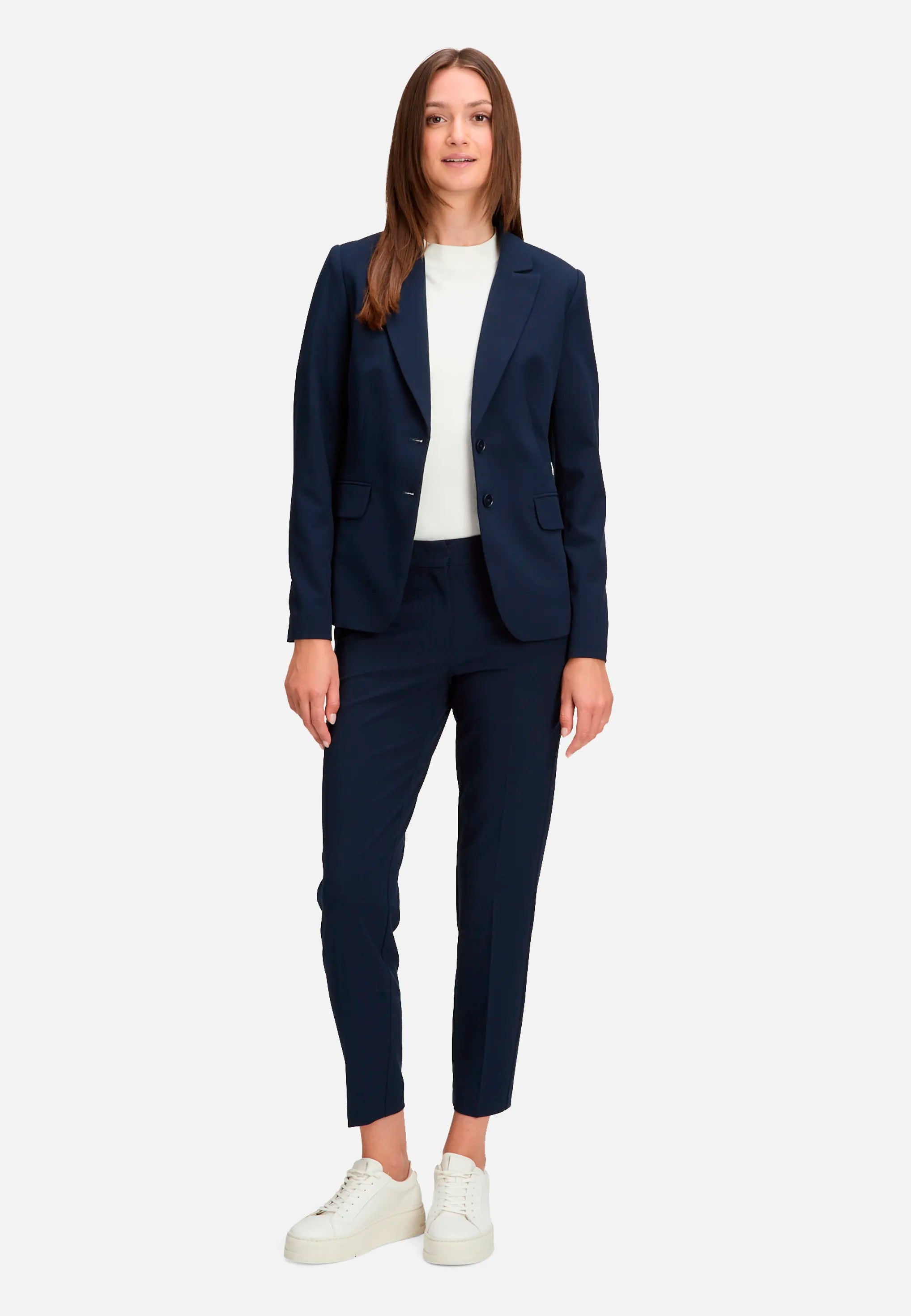 Betty Barclay_Blue_Classic Blazer with Pockets_4178-3747_8543_02