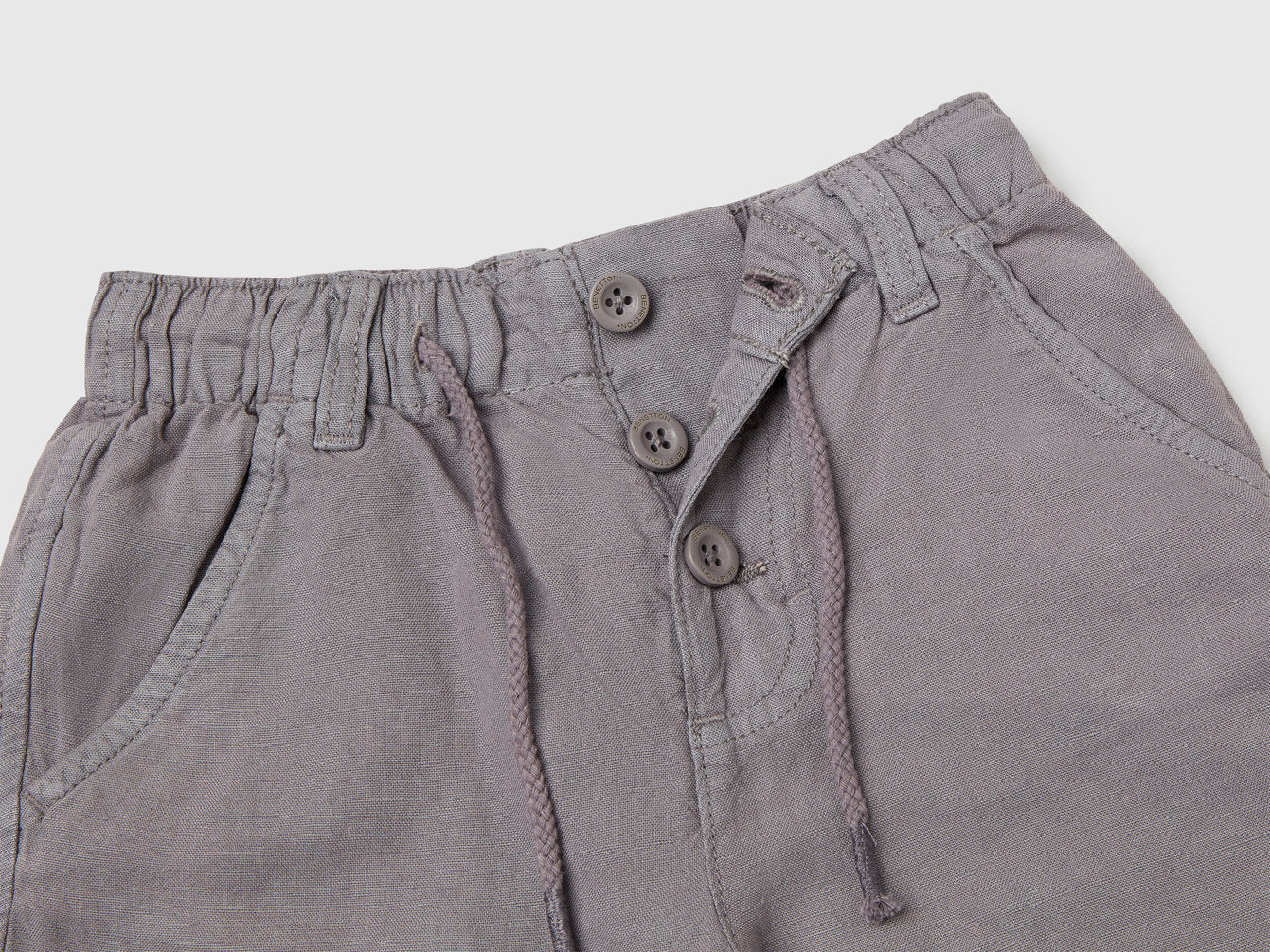 Benetton_Bermuda Shorts with Drawstring in Linen Blend_41DAG902X_71M_03