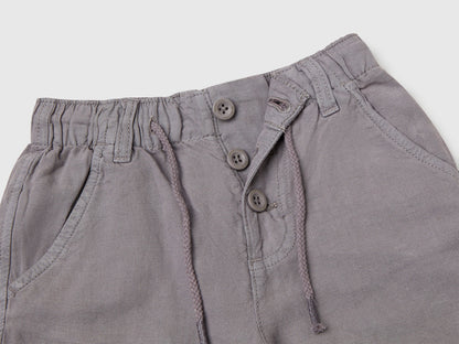 Benetton_Bermuda Shorts with Drawstring in Linen Blend_41DAG902X_71M_03