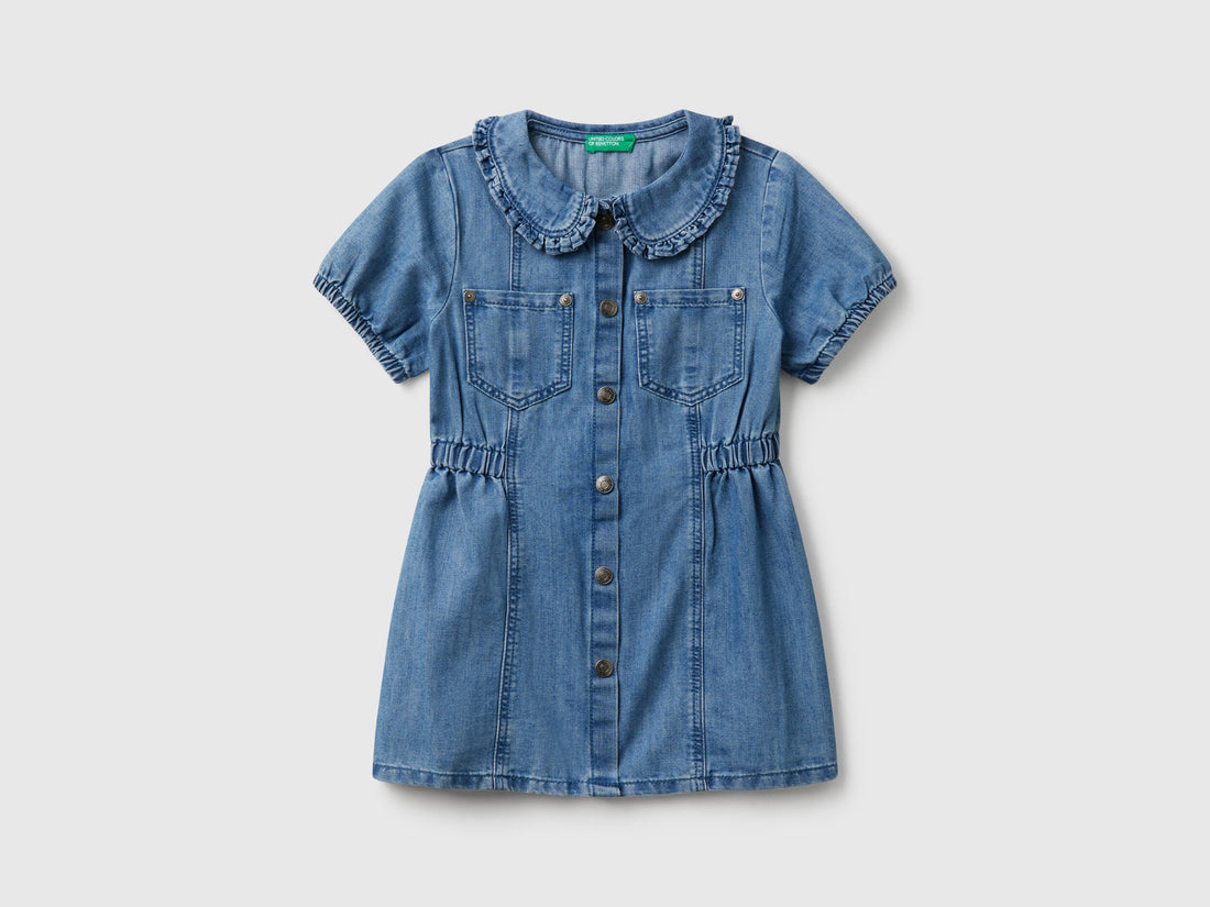 Benetton_Dress with Chambray Collar_41DWGV029_901_01