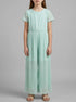 Benetton Aqua Girls Jumpsuit with Pleated Trousers SKU: 41EXCT01C_334 Image 00