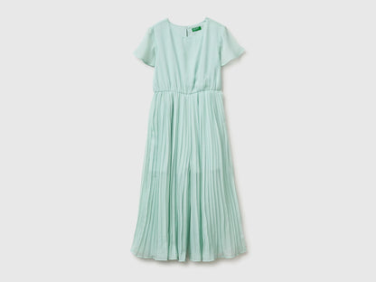Benetton Aqua Girls Jumpsuit with Pleated Trousers SKU: 41EXCT01C_334 Image 01