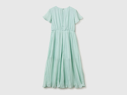 Benetton Aqua Girls Jumpsuit with Pleated Trousers SKU: 41EXCT01C_334 Image 02