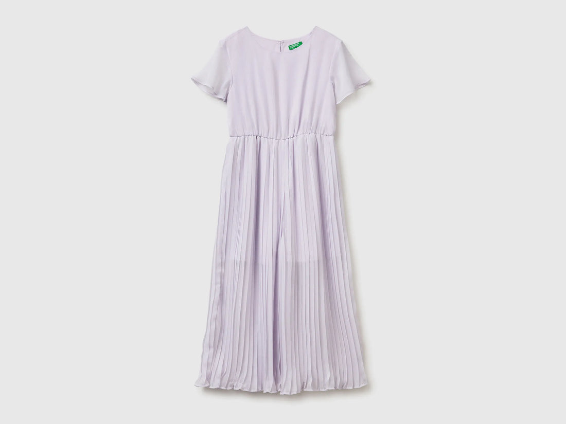 Benetton Pink Girls Jumpsuit with Pleated Trousers SKU: 41EXCT01C_3G1 Image 01