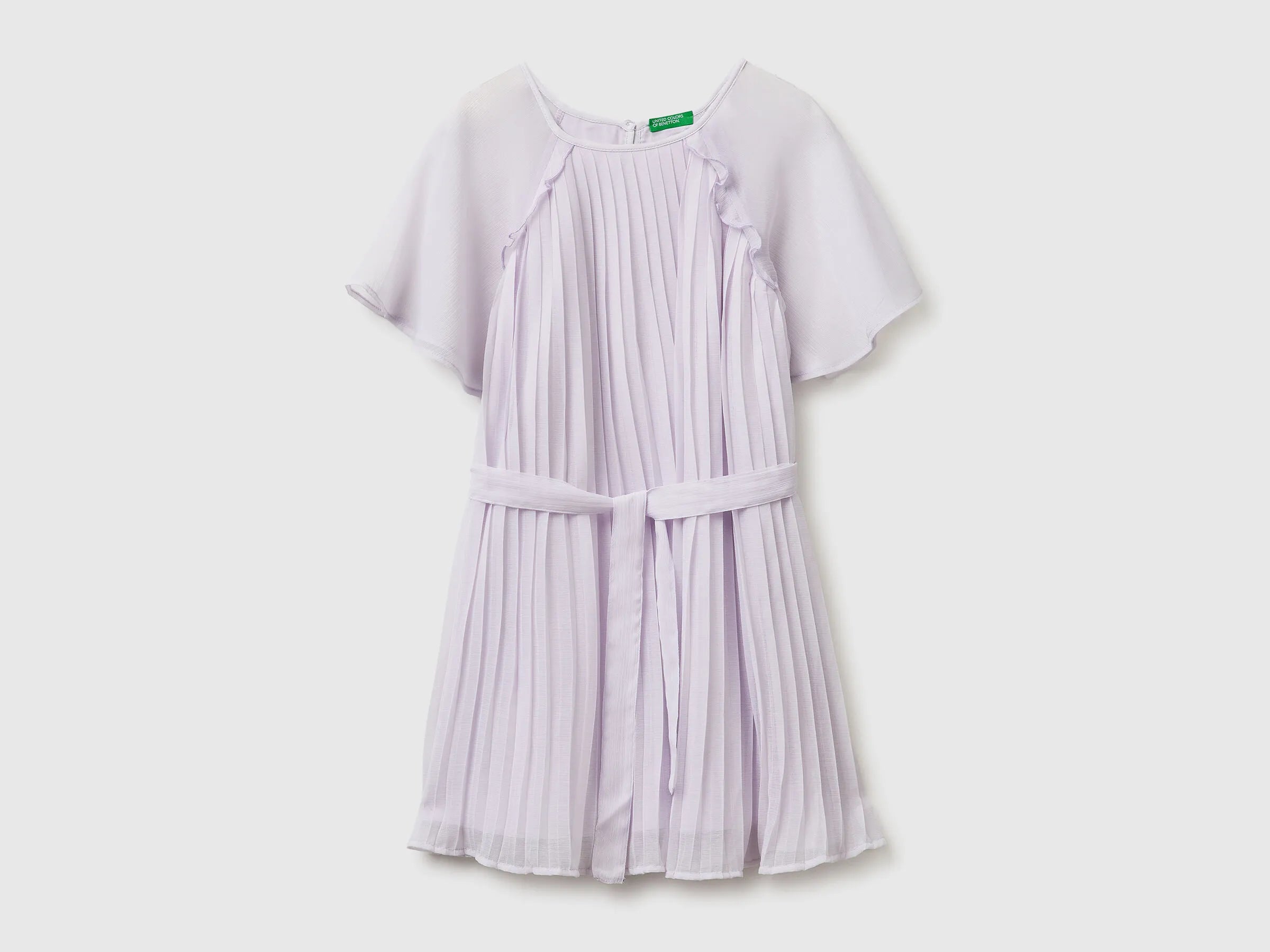 Benetton Pink Girls Pleated Dress SKU: 41EXCV03R_3G1 Image 01