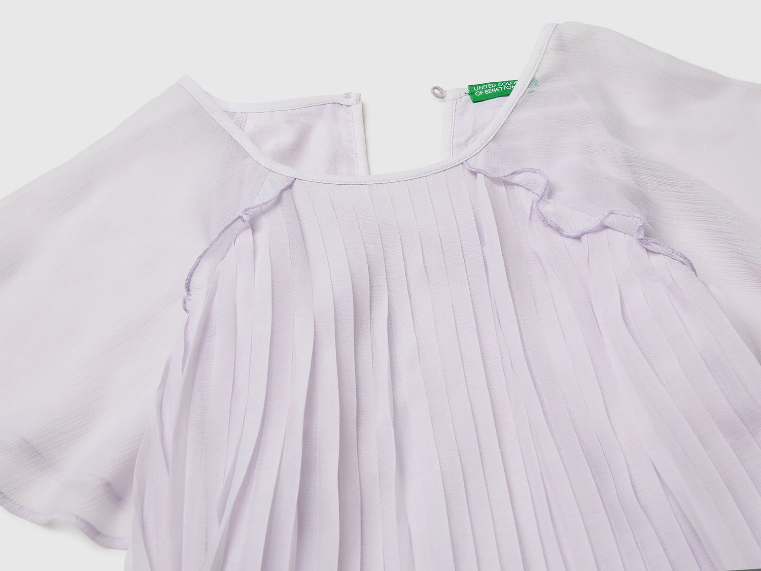 Benetton Pink Girls Pleated Dress SKU: 41EXCV03R_3G1 Image 03