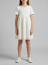 Benetton Creamy White Girls Dress with Little Flowers SKU: 41PTGV02Q_074 Image 00