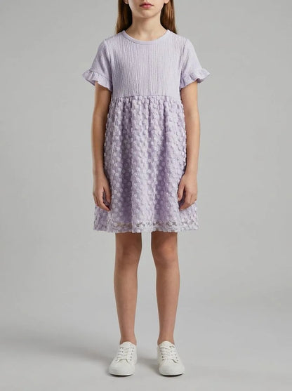 Benetton Pink Girls Dress with Little Flowers SKU: 41PTGV02Q_3G1 Image 00