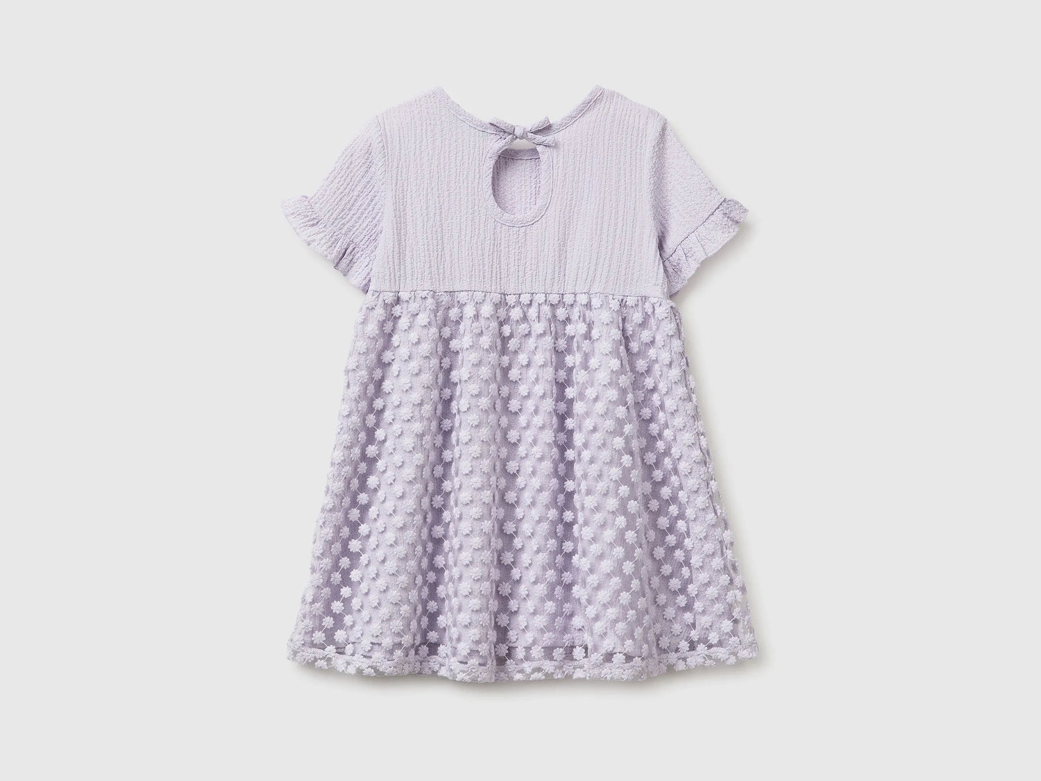 Benetton Pink Girls Dress with Little Flowers SKU: 41PTGV02Q_3G1 Image 02